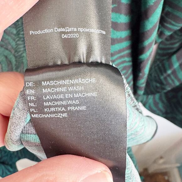 Ulla Popken Green Black Zebra Animal Print Cardigan Layering Lagenlook 24 26 - Picture 9 of 12